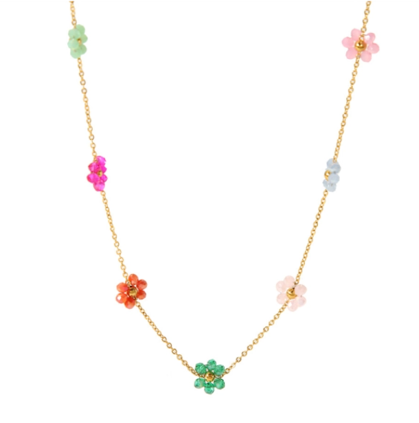 DAISY FLOWER CHOKER NECKLACE