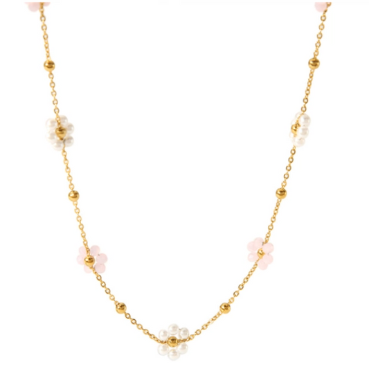 DAISY FLOWER CHOKER NECKLACE