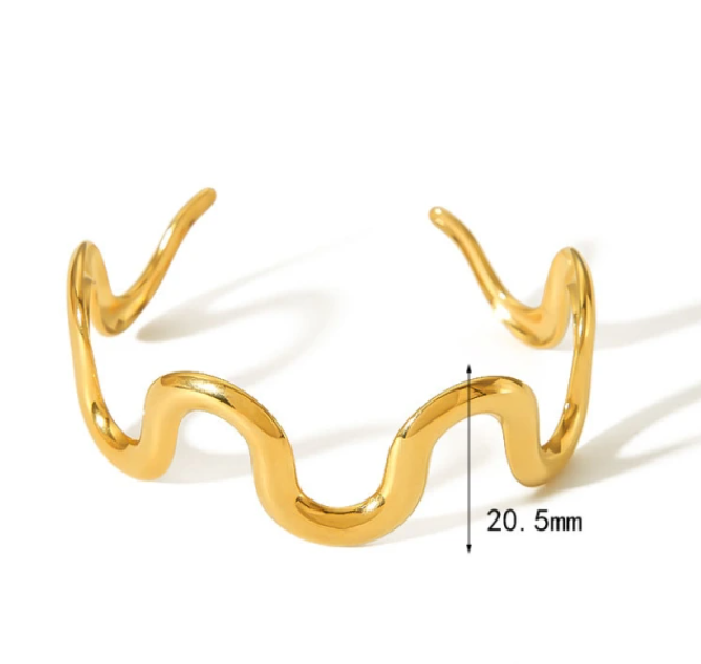 NALU SEA WAVE OPEN BANGLE