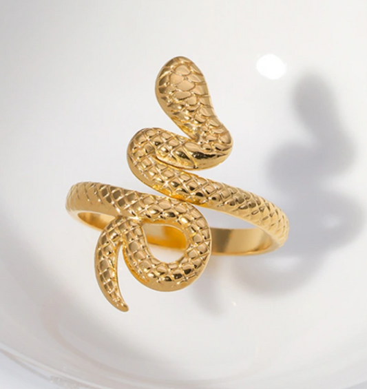 INES SNAKE WRAP ADJUSTABLE RING