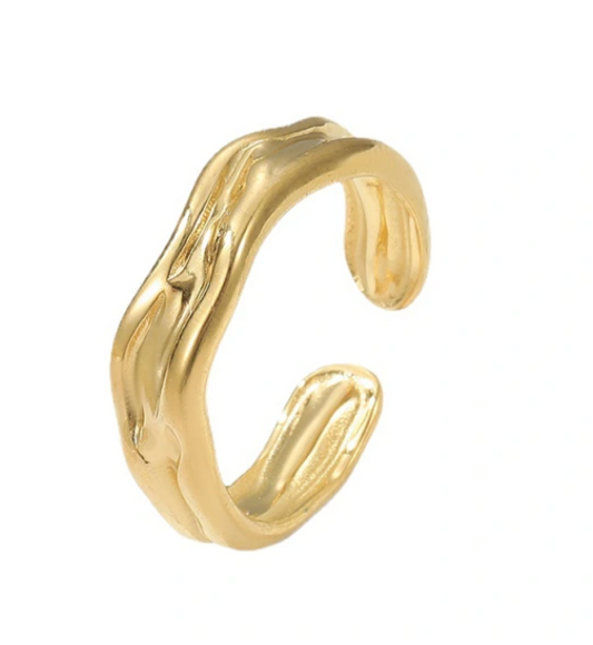 TORI IRREGULAR WAVE ADJUSTABLE RING