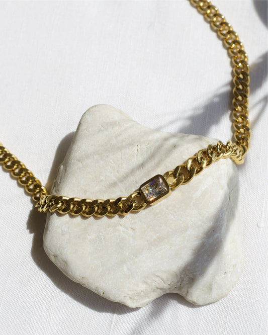 MIRA CUBAN LINK CHAIN NECKLACE