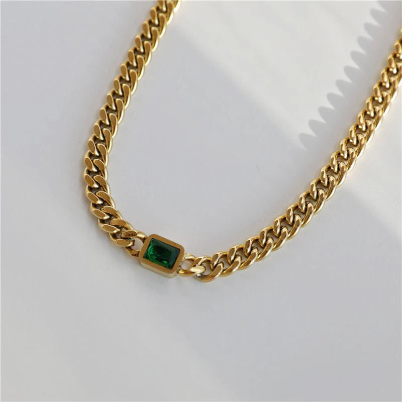 MIRA CUBAN LINK CHAIN NECKLACE