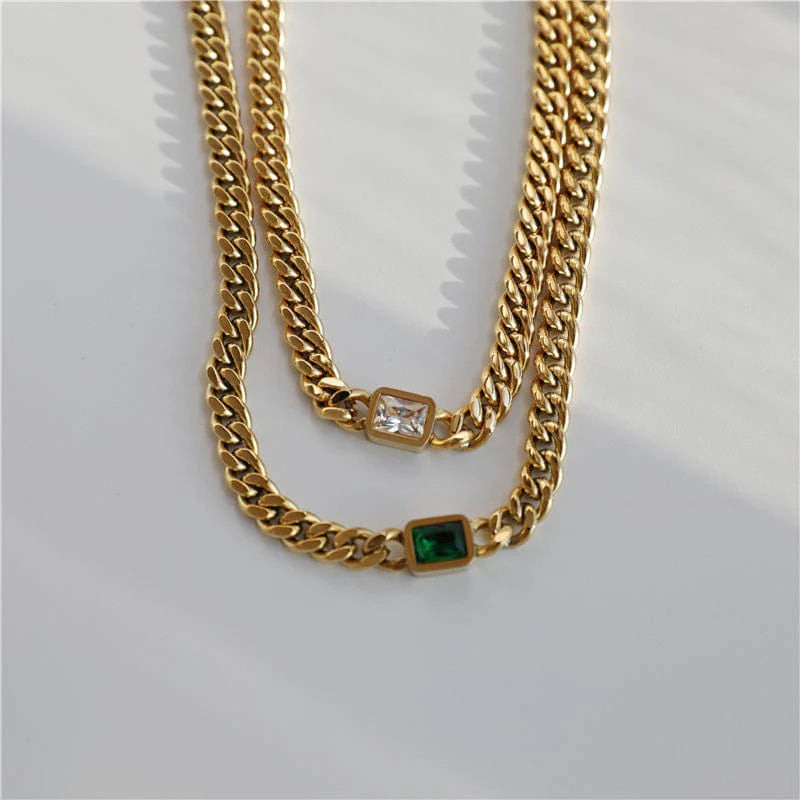 MIRA CUBAN LINK CHAIN NECKLACE