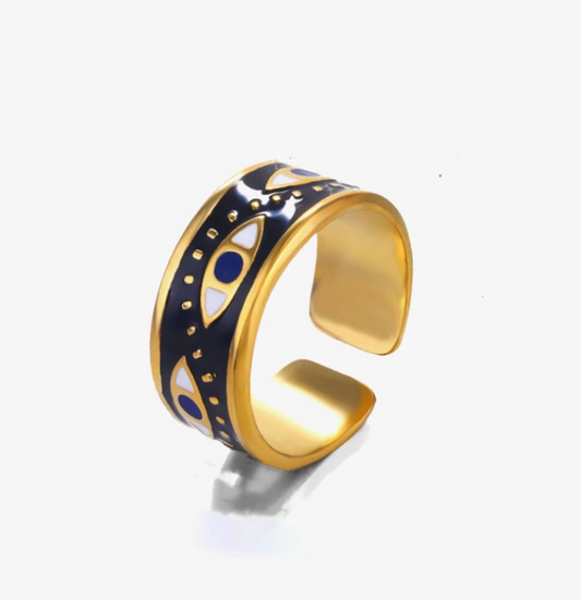 NOCTIS EVIL EYE ADJUSTABLE RING