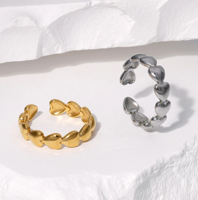 ADORA HEART SHAPE ADJUSTABLE RING