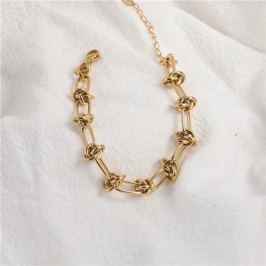 LILI KNOTTED CHAIN LINK BRACELET