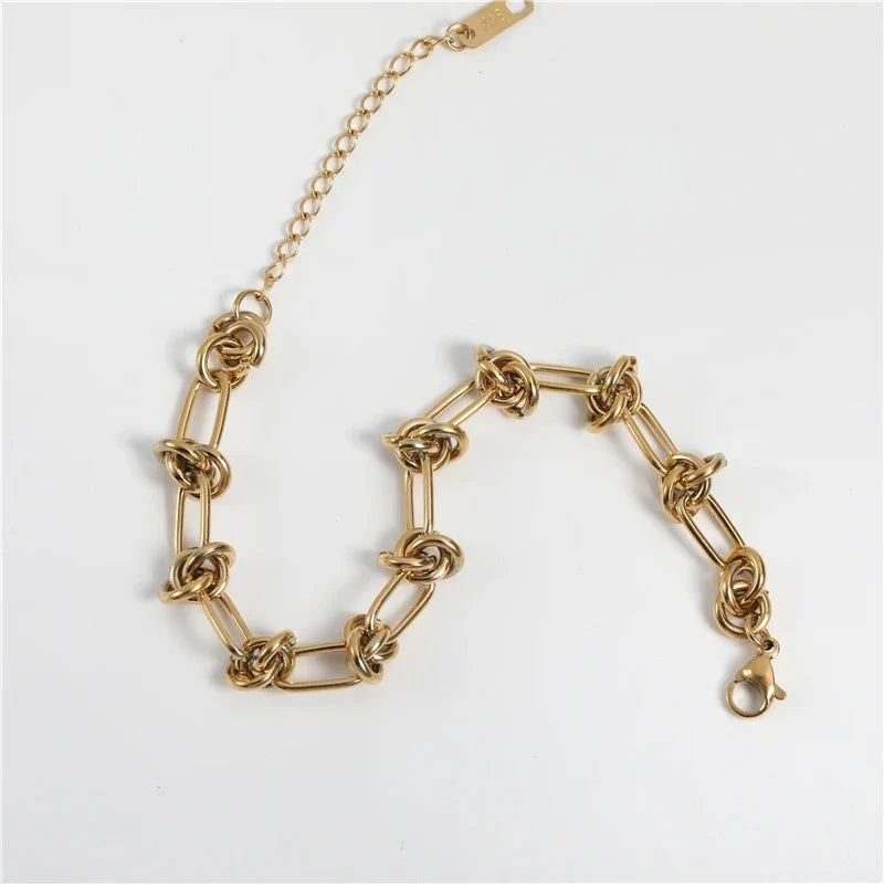 LILI KNOTTED CHAIN LINK BRACELET