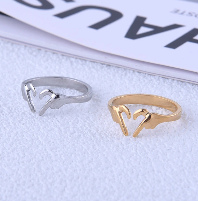 ELENA HEART ADJUSTABLE RING