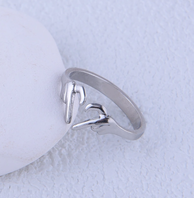 ELENA HEART ADJUSTABLE RING