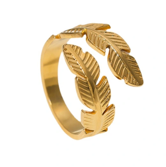 FARAH FEATHER ADJUSTABLE RING