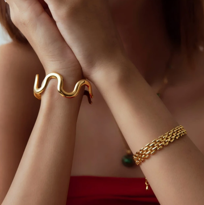 NALU SEA WAVE OPEN BANGLE