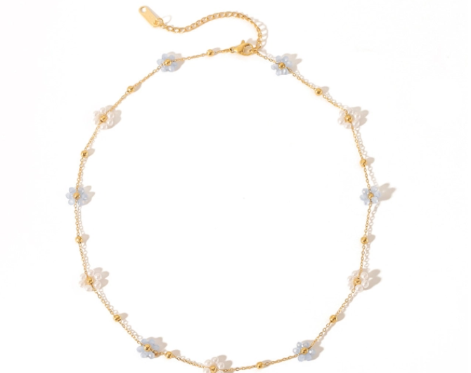 DAISY FLOWER CHOKER NECKLACE