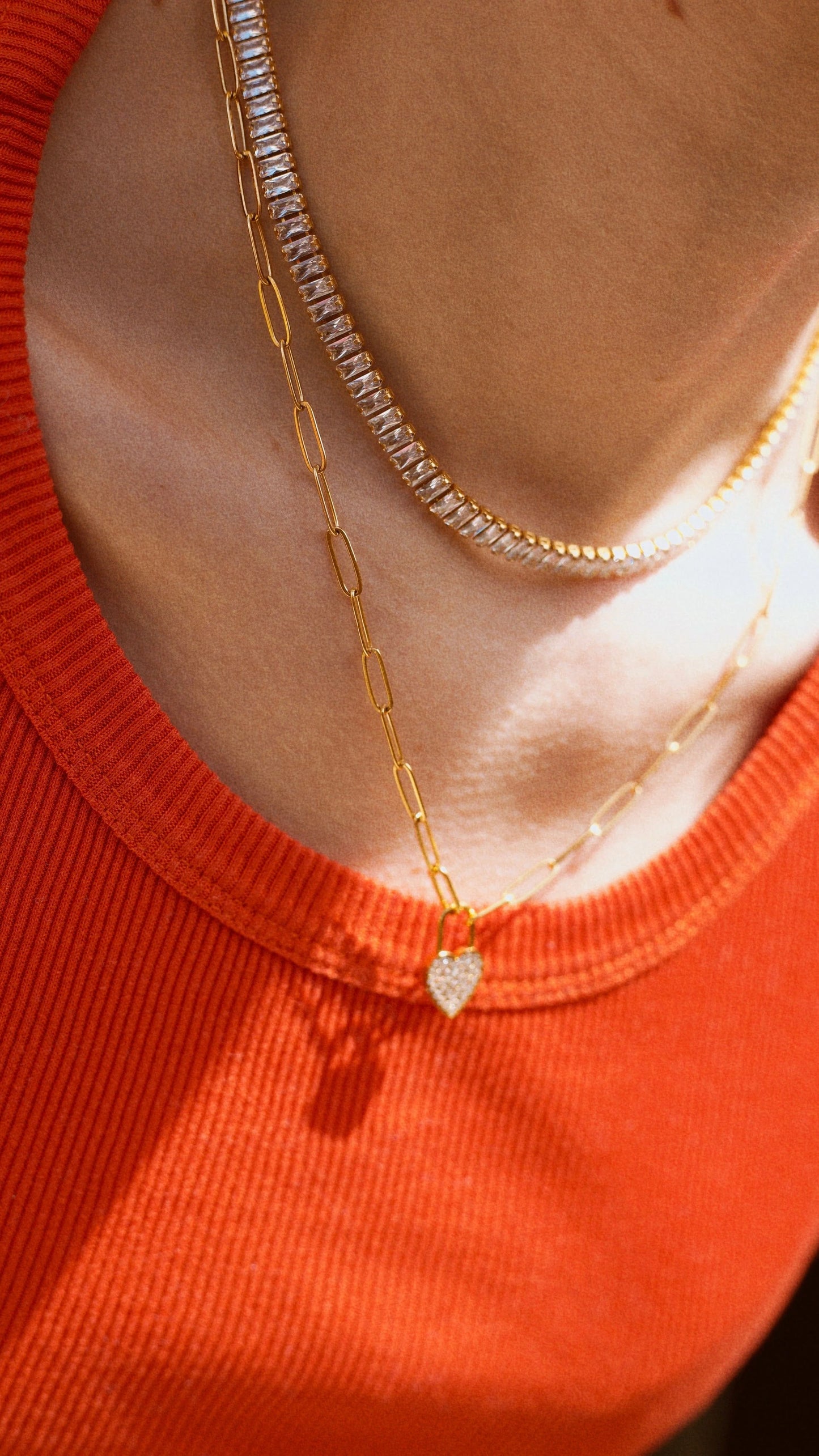 AMORE HEART KEY NECKLACE