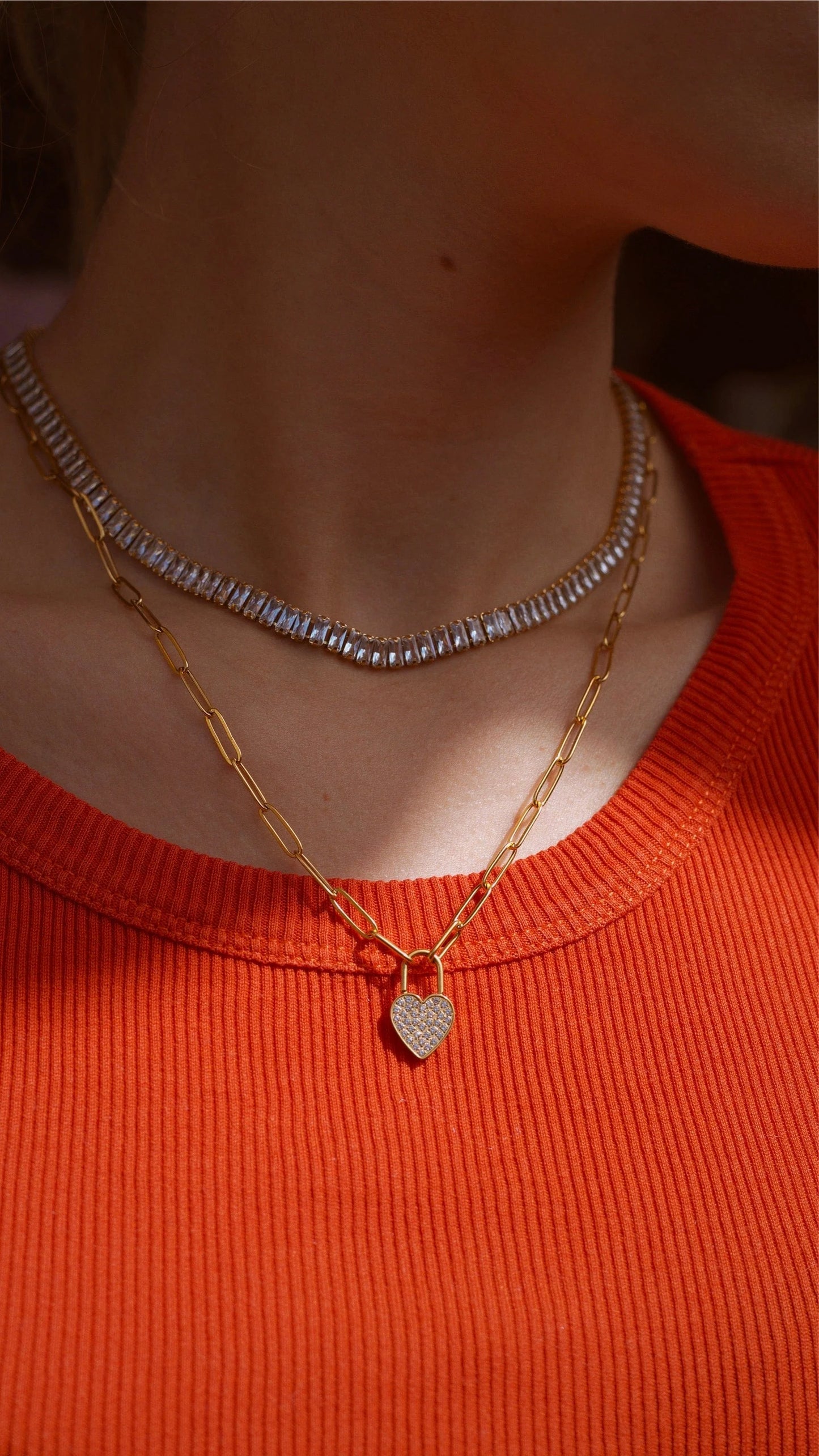 AMORE HEART KEY NECKLACE