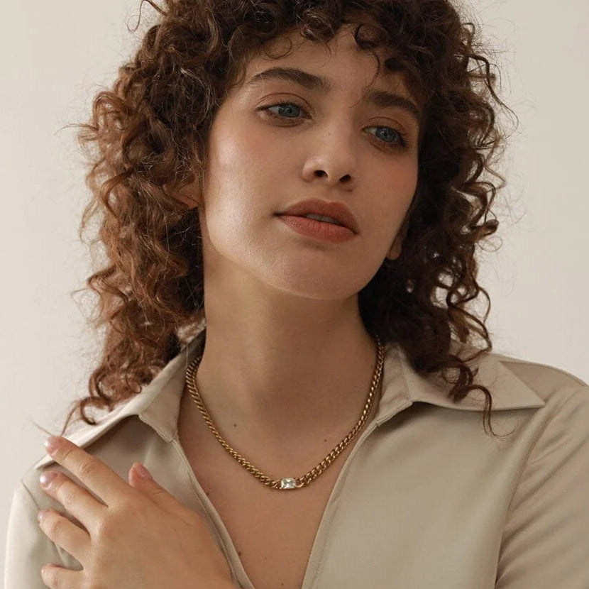 MIRA CUBAN LINK CHAIN NECKLACE