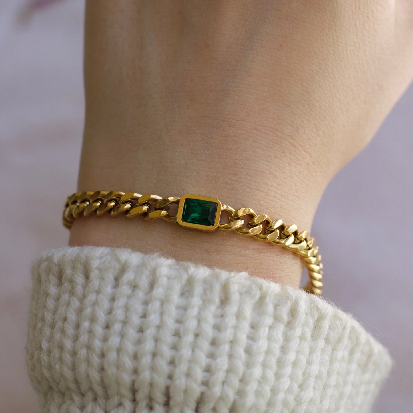 MIRA CUBAN LINK CHAIN BRACELET