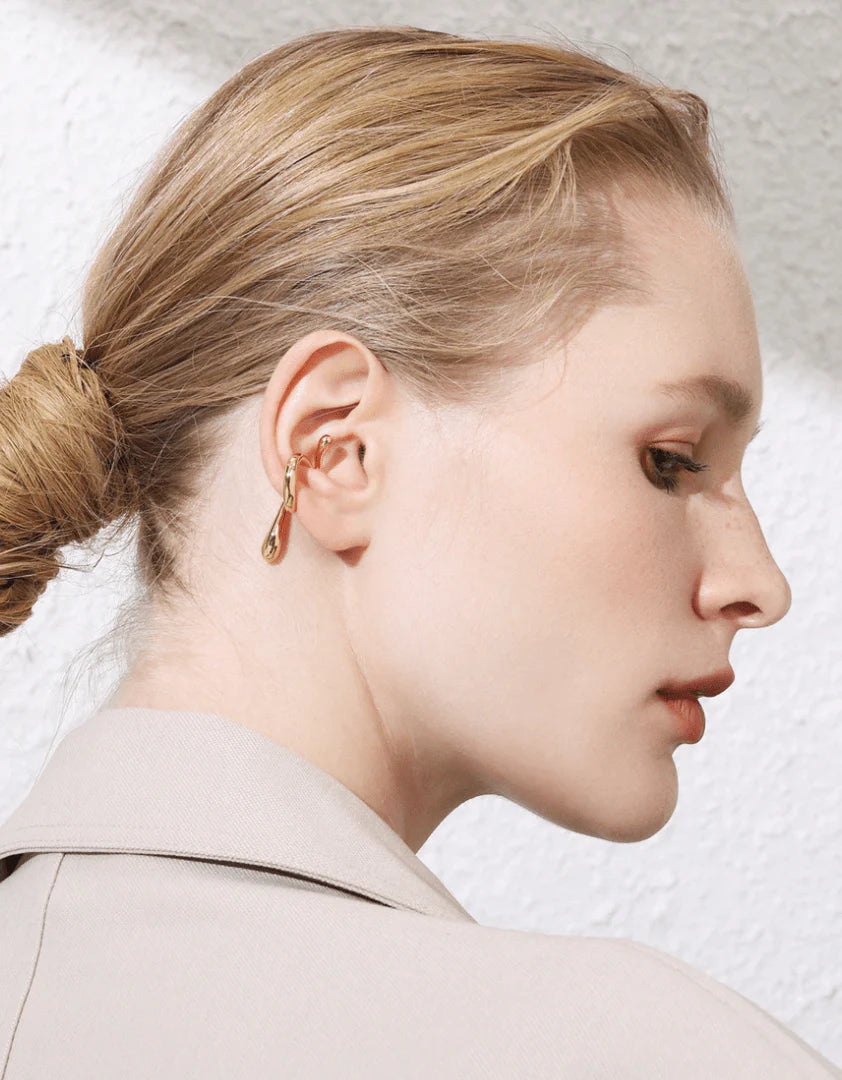 SERENA S-SHAPE CUFF NON-PERCING EARRINGS