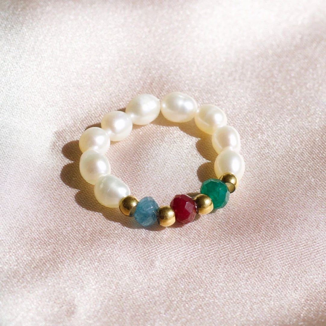 VENUS BEADED PEARL RING